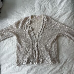 Sheer Crocheted Cardigan